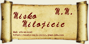 Miško Milojičić vizit kartica